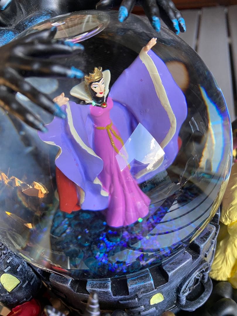 ディズニー　ヴィランズ　スノーグローブ　スノードーム　オルゴール付　レア