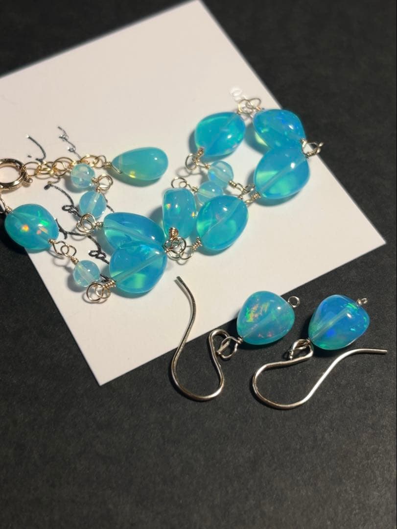 B82 シーブルーカラーオパールset