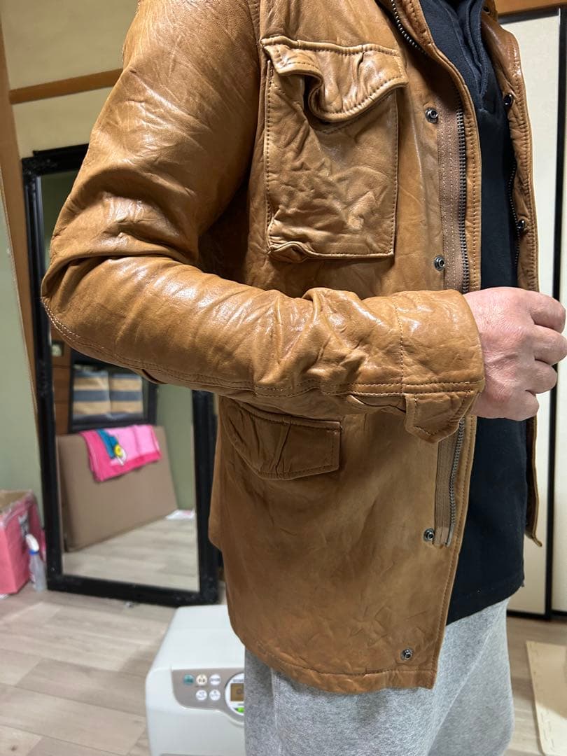 AZ by junhashimotoラムレザージャケット（L〜細身のXLの方に）