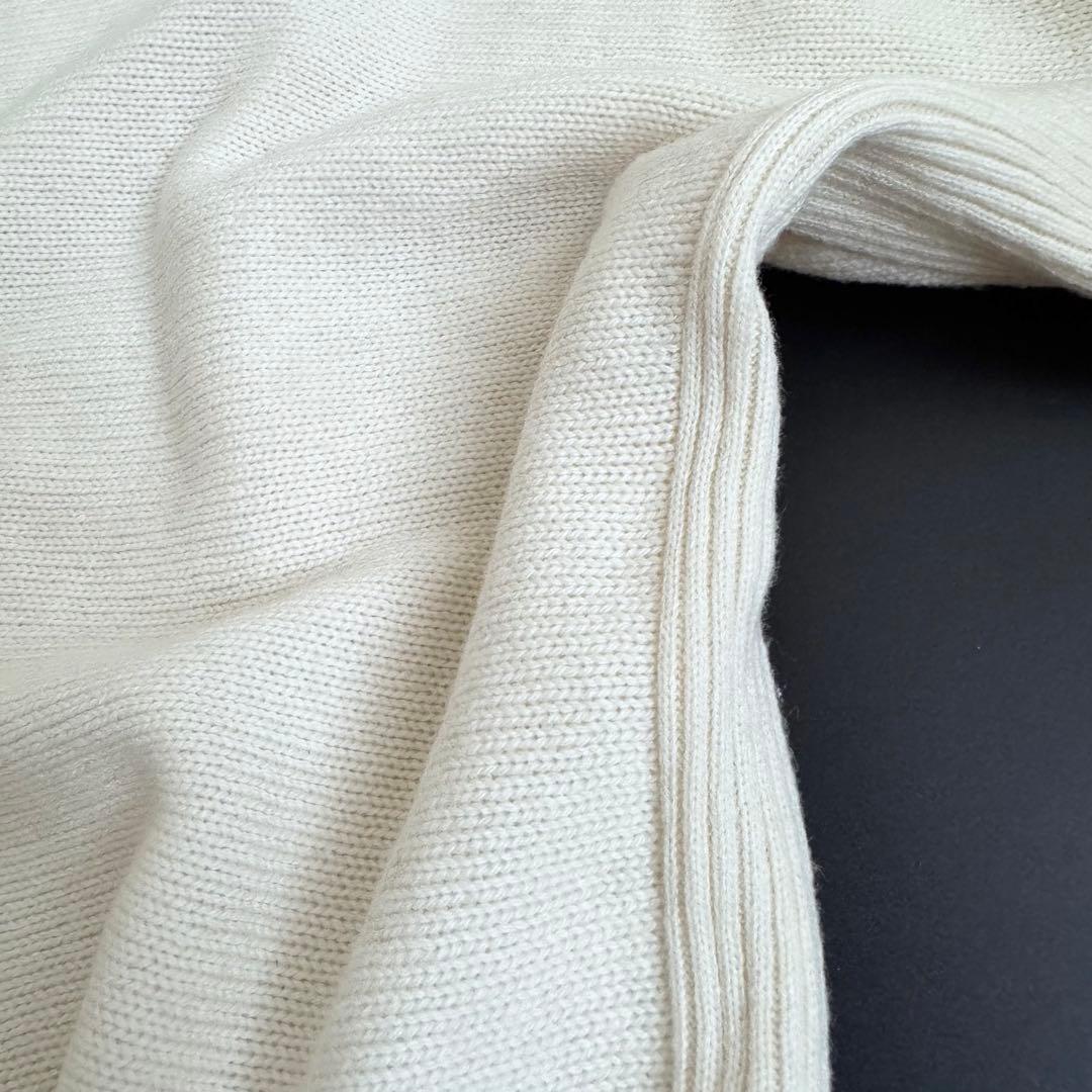 早春コーデ Cruciani ウールカシミヤニット ホワイト クルチアーニ