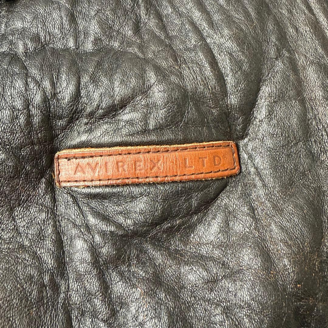 【希少】AVIREX A-2 フライトジャケット レザー ピンナップガール 茶