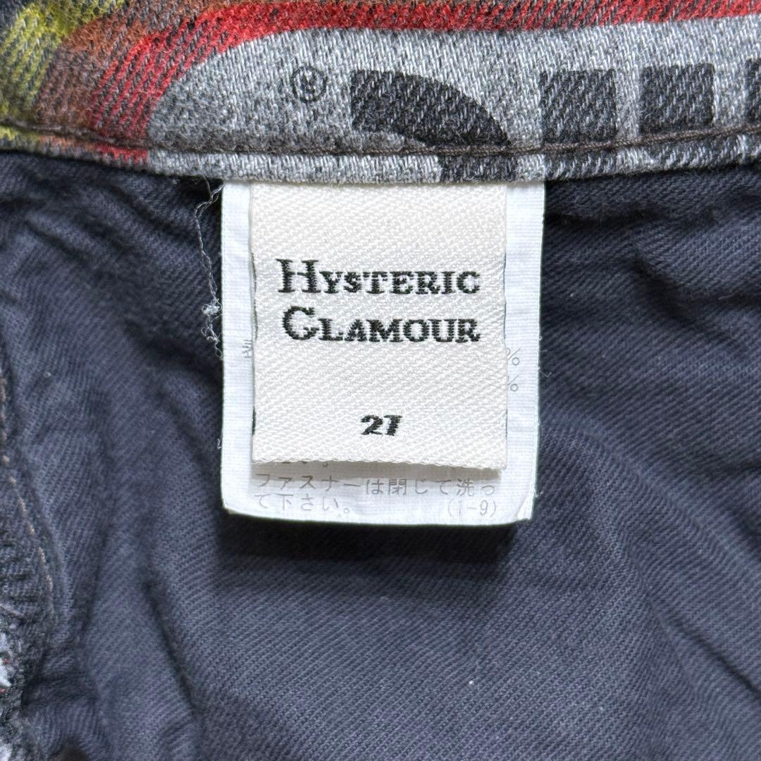 【美品】ヒステリックグラマー HYSTERIC MOTOR柄 フレアデニムパンツ
