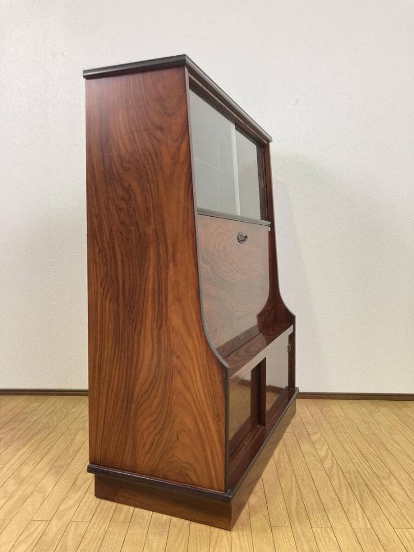 ロータイプ 昭和レトロ ライティングビューロー 勉強机 デスク 茶 ブラウン