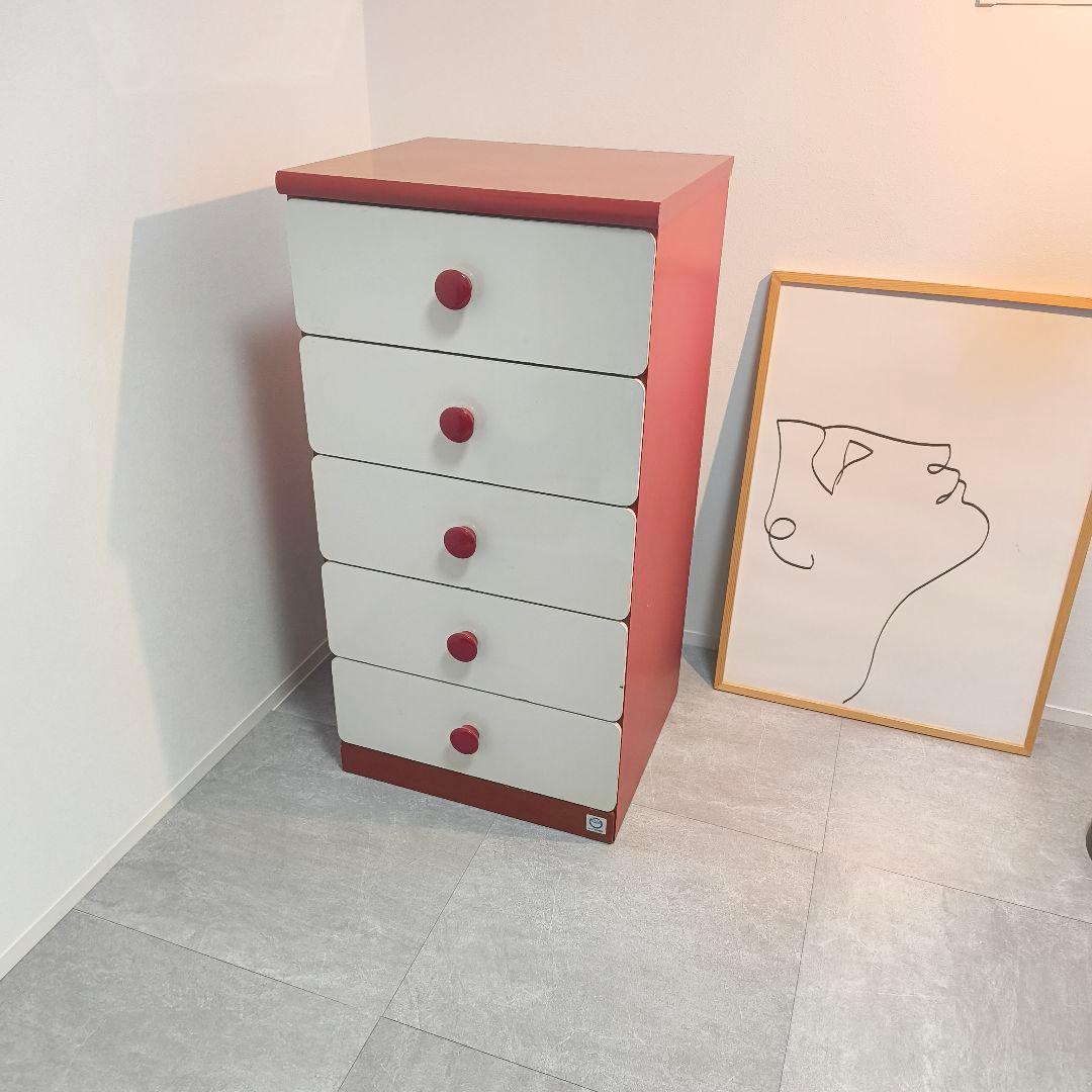 大幅値下げ　スペースエイジ　レトロ チェスト 赤　白