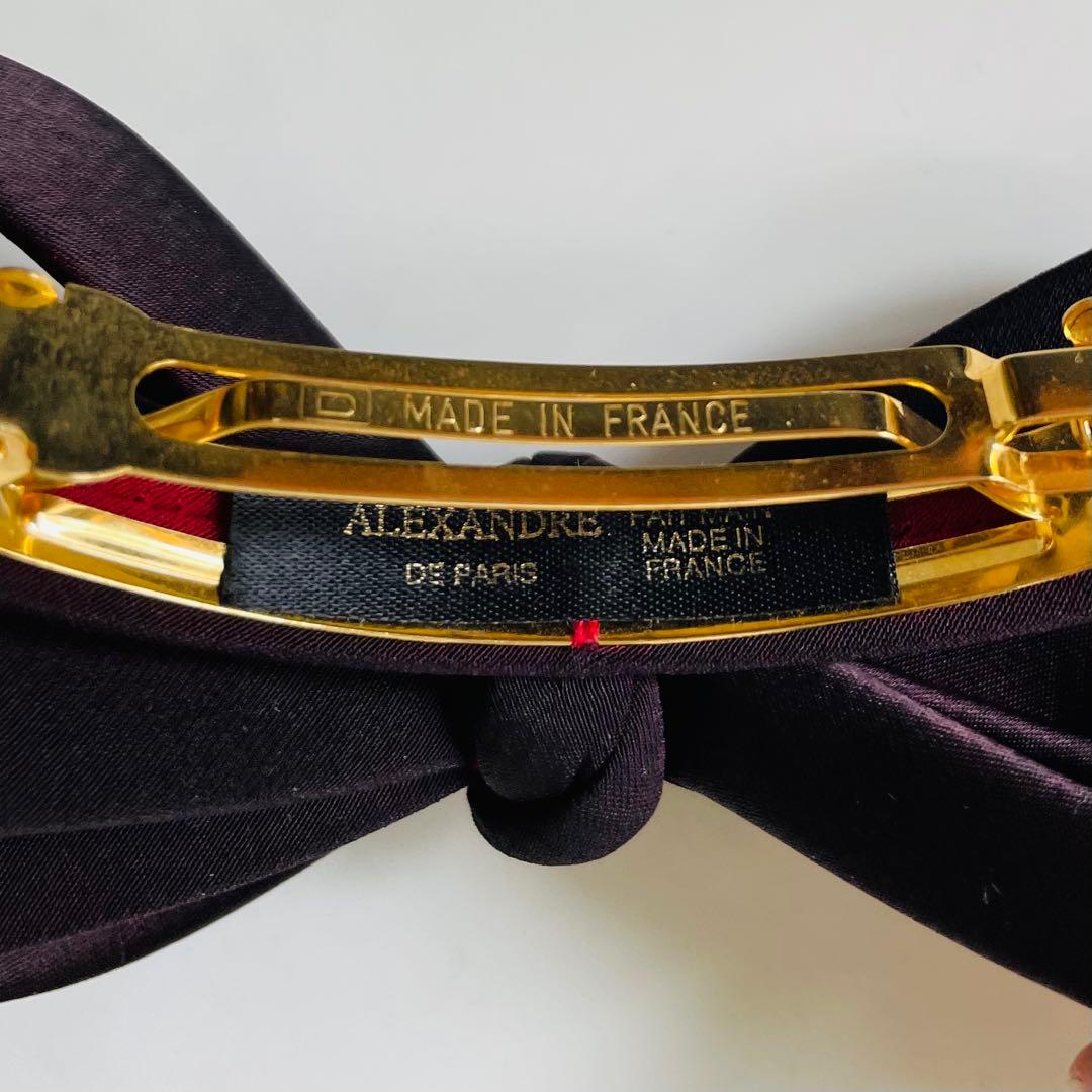 美品！ALEXANDRE DE PARIS リボン バレッタ　定価34100円