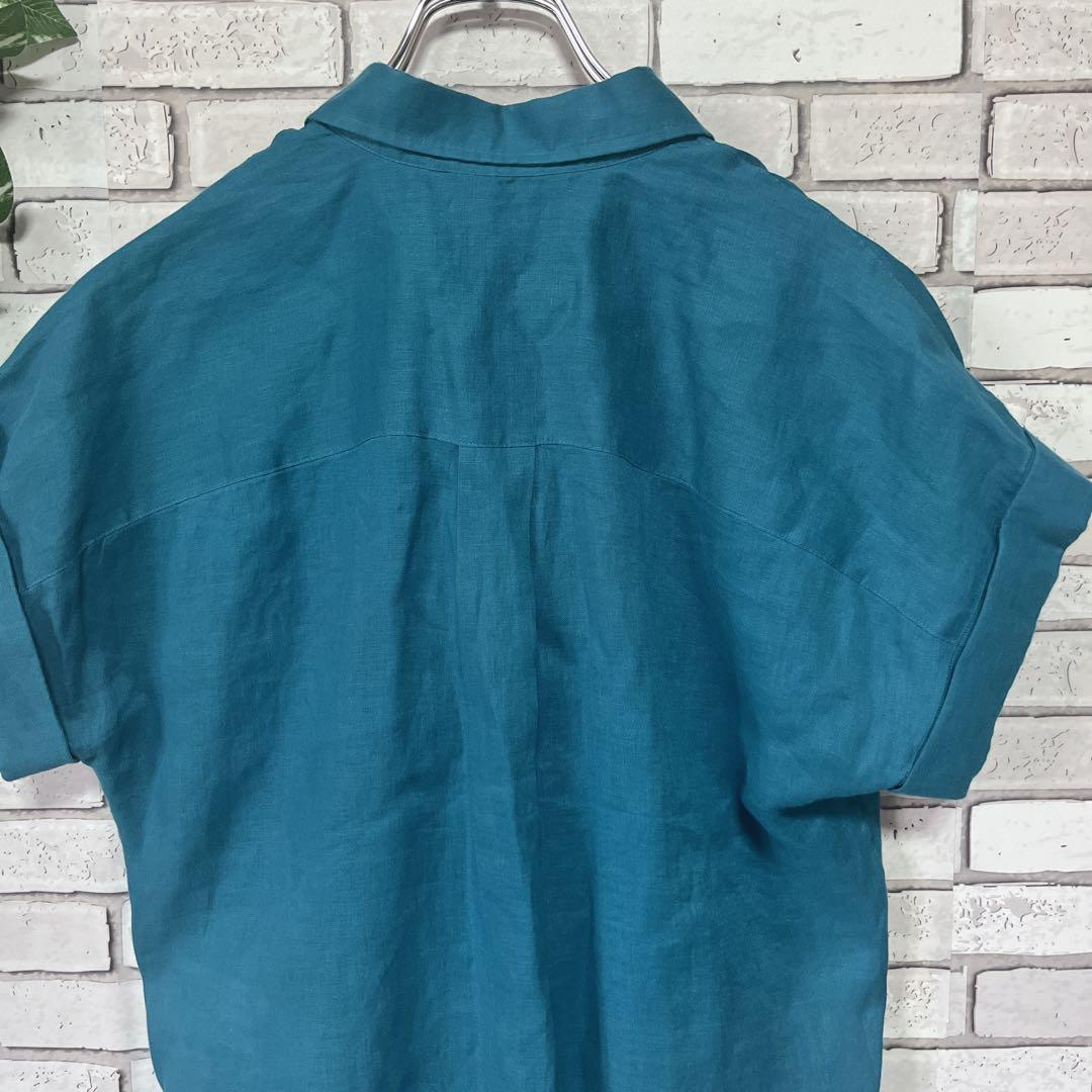 ローレン ラルフローレン リネンショートスリーブシャツ LRL刺繍　ブラウス美品