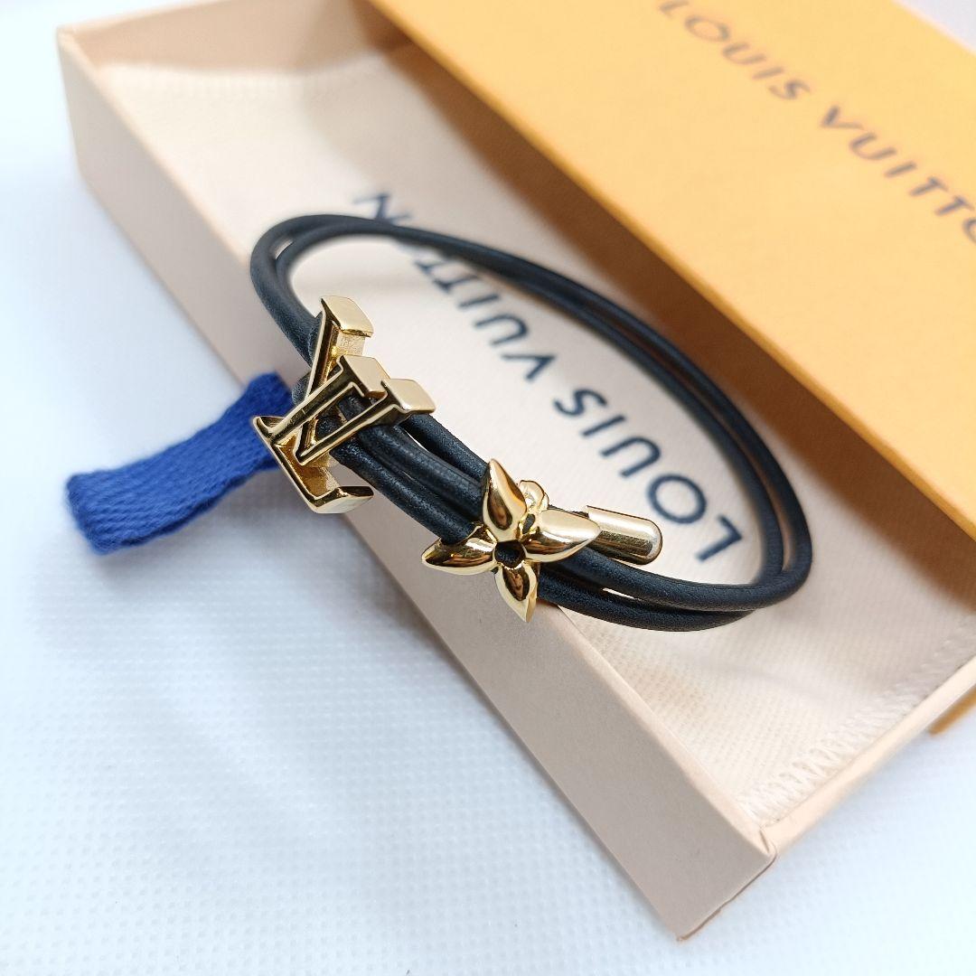 極美品✨️保存箱袋　ヴィトン　ブレスレット　ゴールド　20cm以下　M