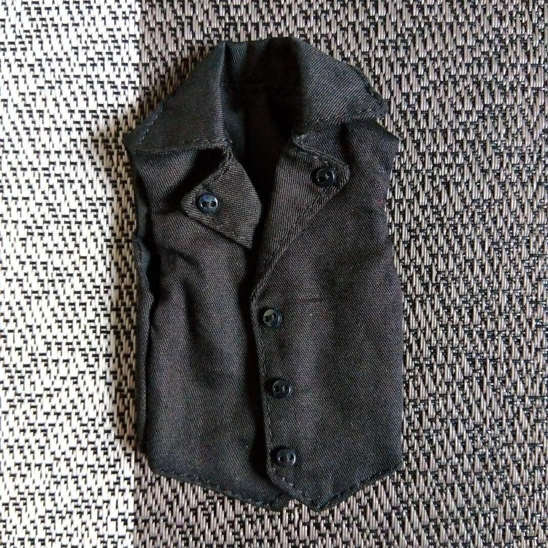 ジェニーボーイフレンド リカちゃんパパに 黒いコートのセット スーツ