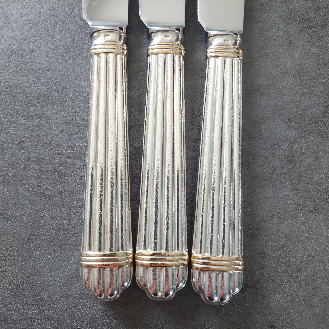 格安 希少 クリストフル アリアゴールドリング テーブルナイフ 3点