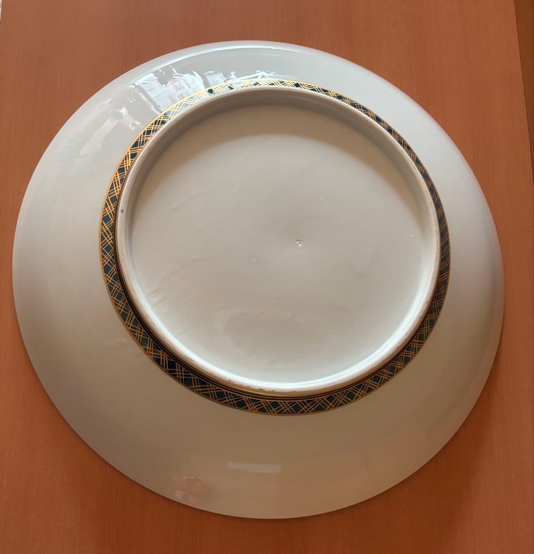 隆泉作　直径60cm 飾り皿　特大絵皿