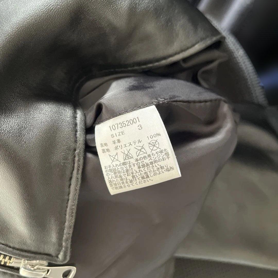 【極美品】ステュディオス ラムレザー シングル ライダース ジャケット L相当