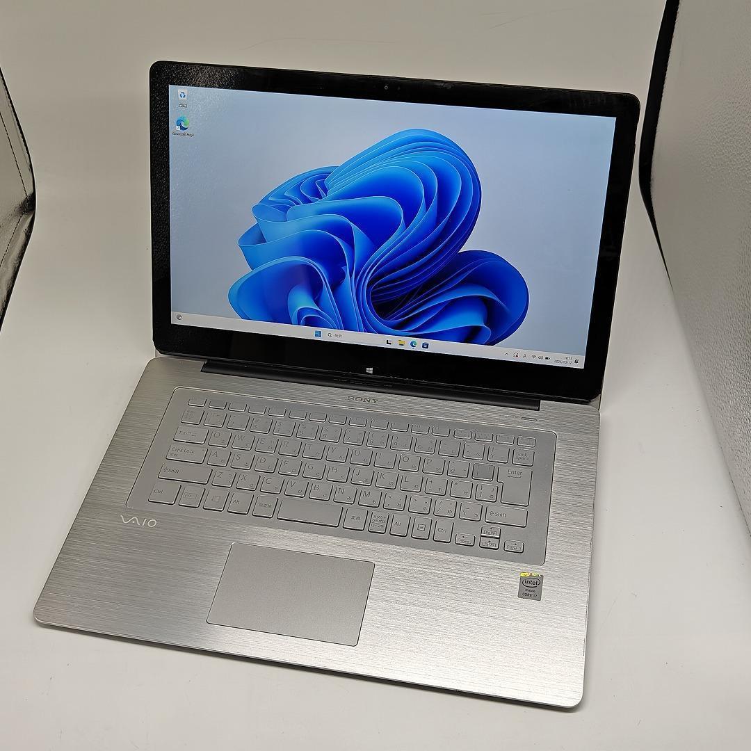 【VAIO】SVF 高速i7 新品SSD512GB 16GB シルバーノートPC