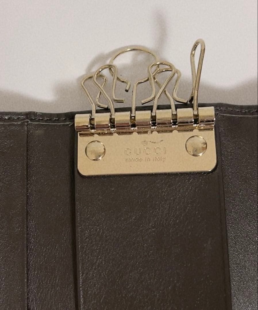 グッチ　GUCCI キーケース　6連　GG柄　ブラウン　男女兼用