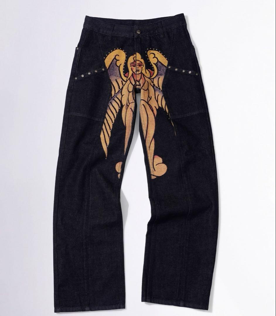 パンツ Sculptor X Ed Hardy Cracked Angel Denim