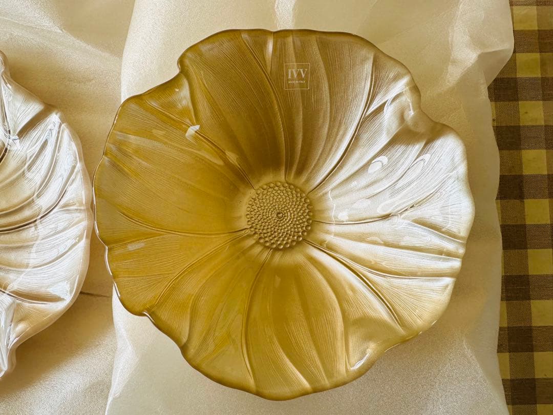 ルノーブル　イタリア　皿　マグノリア　ゴールド　フラワー