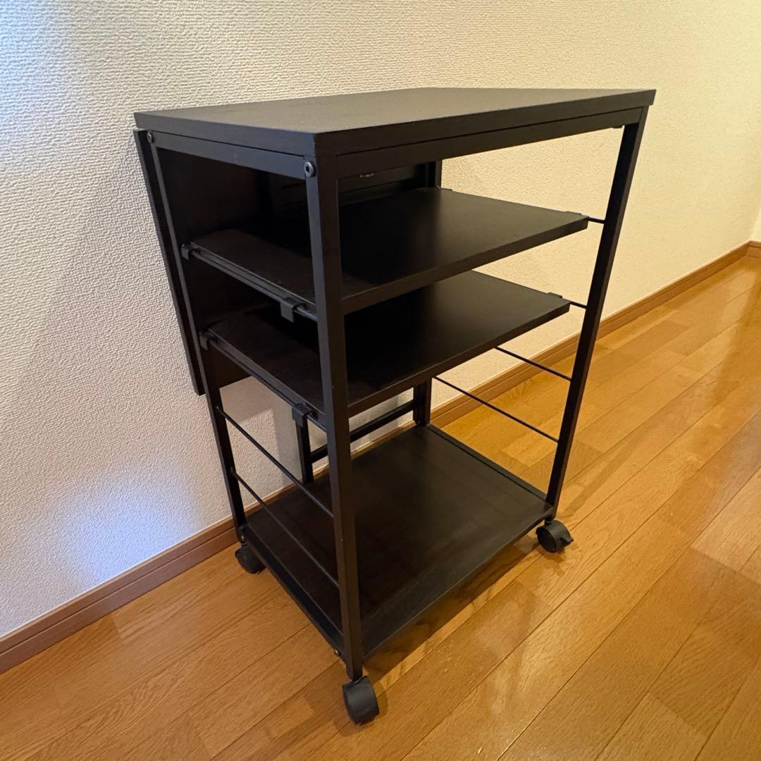 キッチンラック サイドボード black&brown 37×45×70