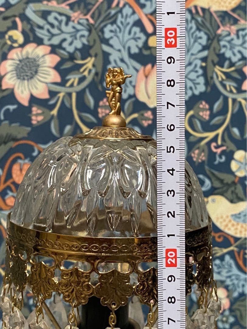 イタリア製 アンティーク ランプ 切子 テーブル インテリア 卓上ライト