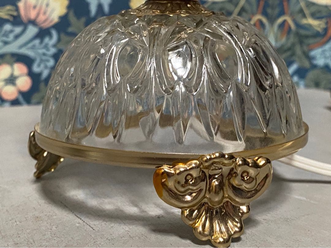 イタリア製 アンティーク ランプ 切子 テーブル インテリア 卓上ライト