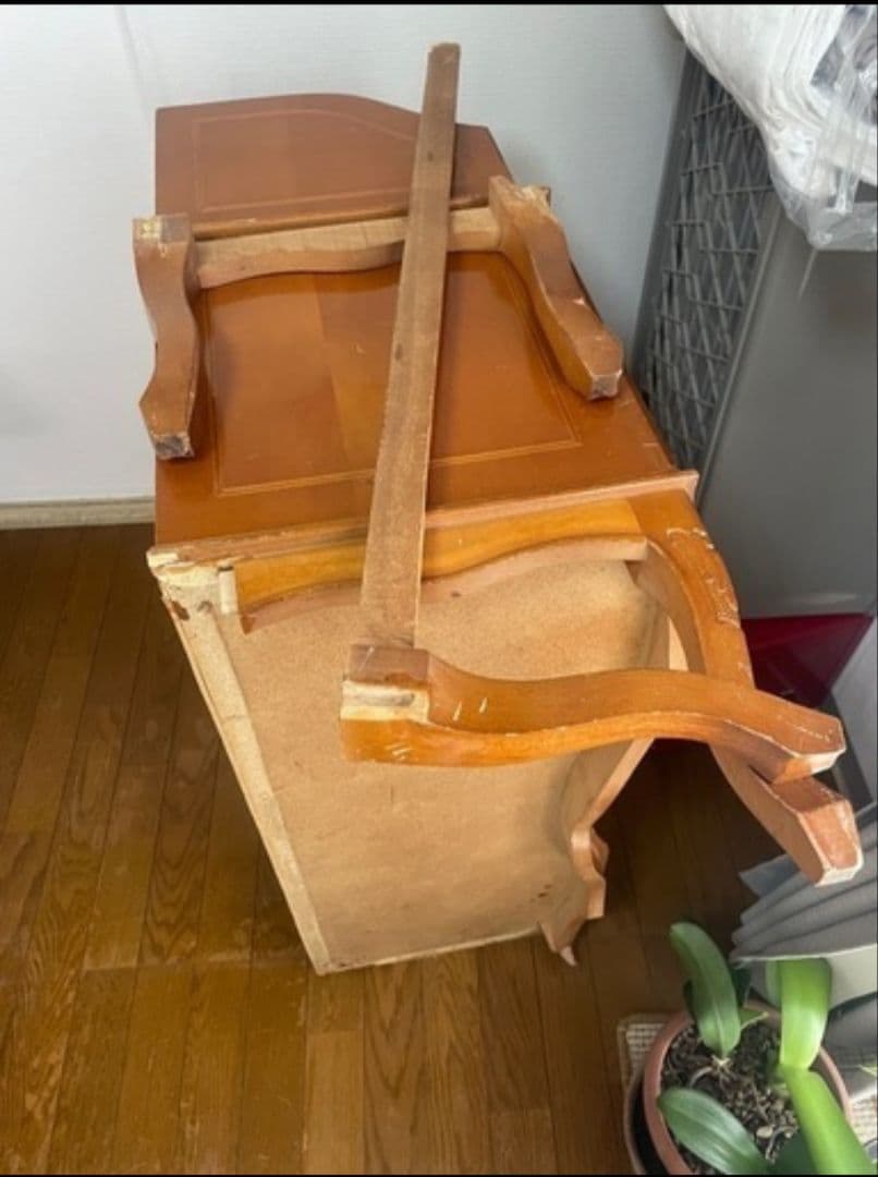 【ジャンク】象嵌　イタリア家具　ライティングビューロー 【引取限定】