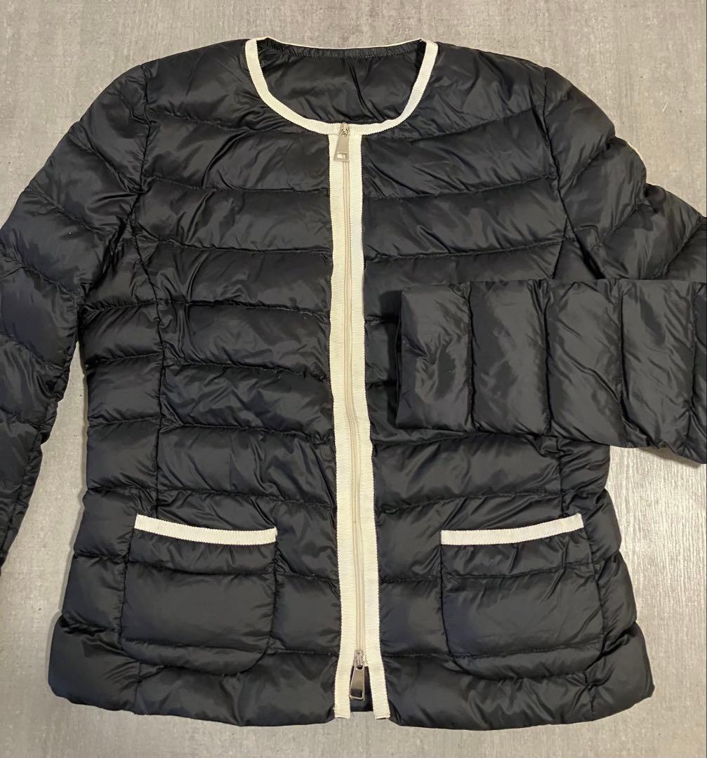 Moncler モンクレール　エレガントなノーカラーライトダウンジャケット