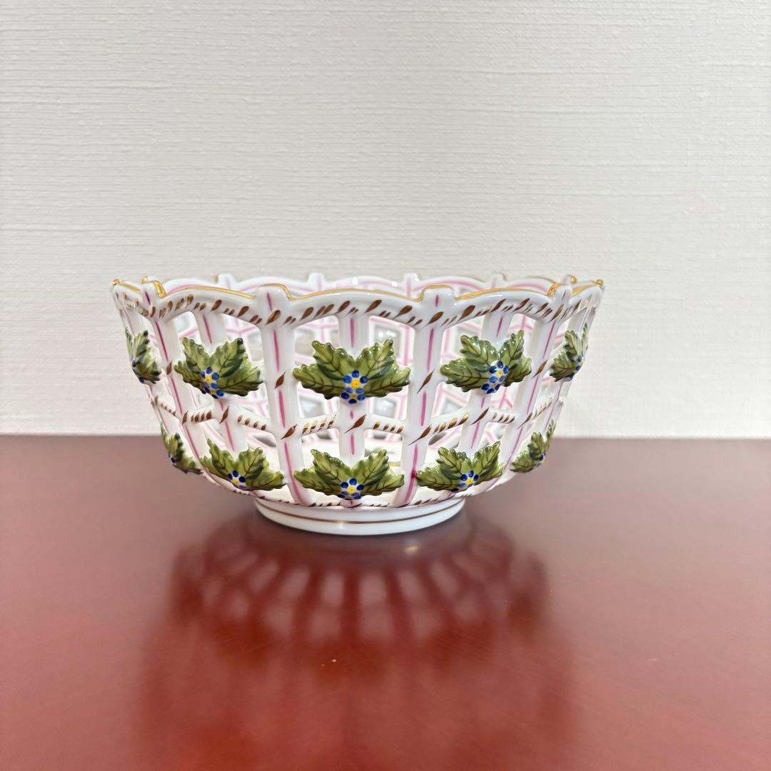 HEREND オープンバスケット ロスチャイルドバード 透かし