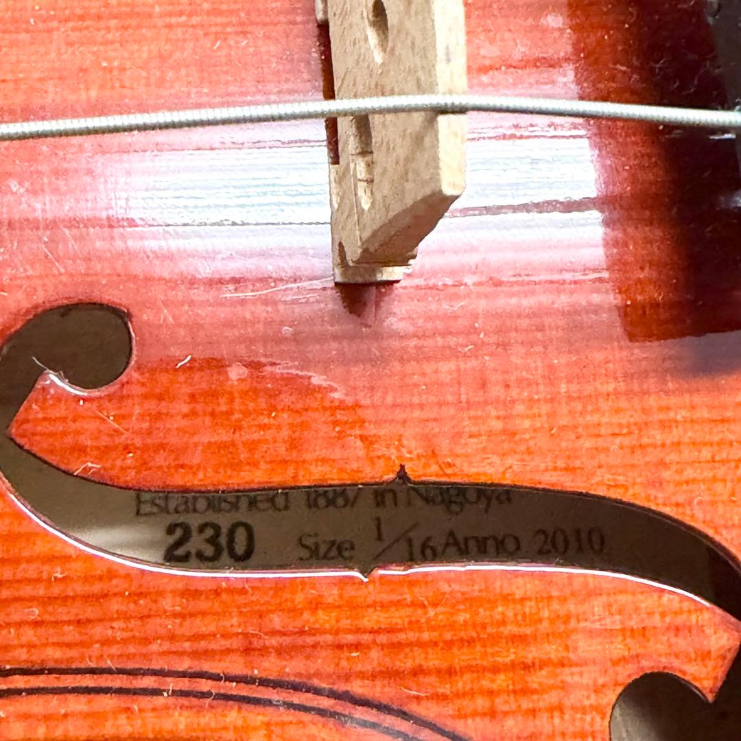 SUZUKI バイオリン 1/16 No.230 2010年製 ケース 肩当て付