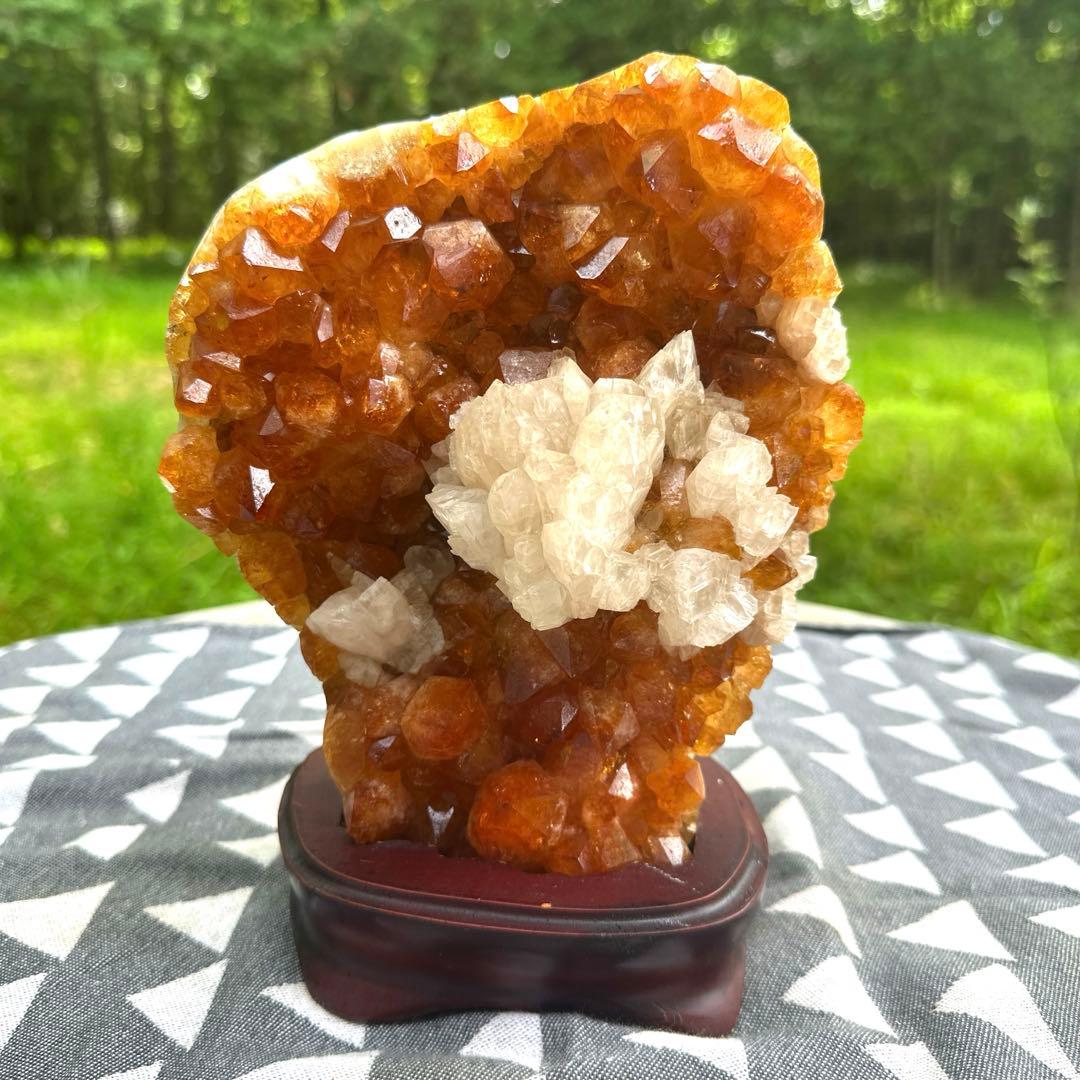 特価　カルサイトインシトリンクラスター　23