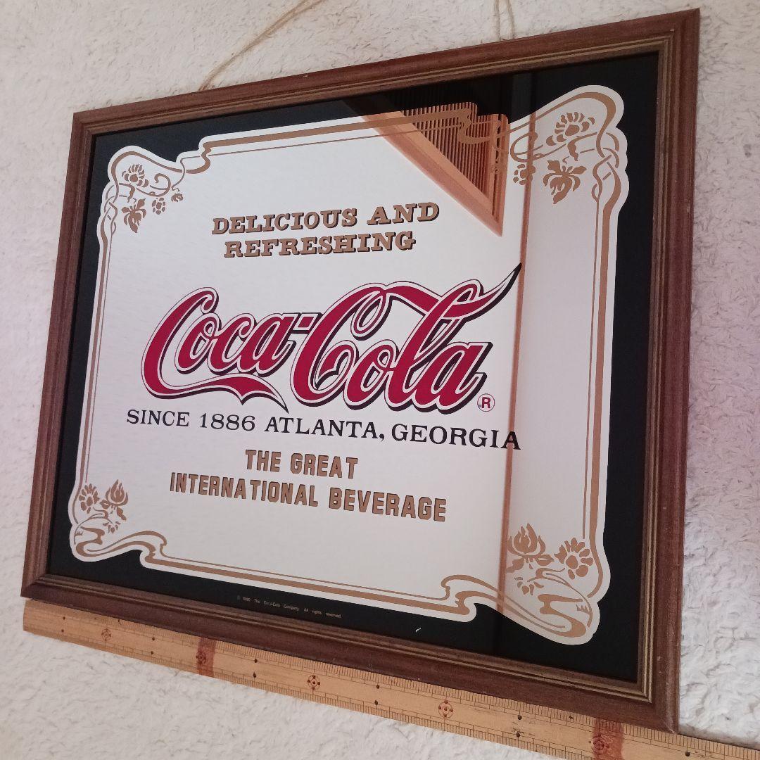 特大54.5×44.5 コカコーラ　パブミラー　　ヴィンテージCoca-Cola