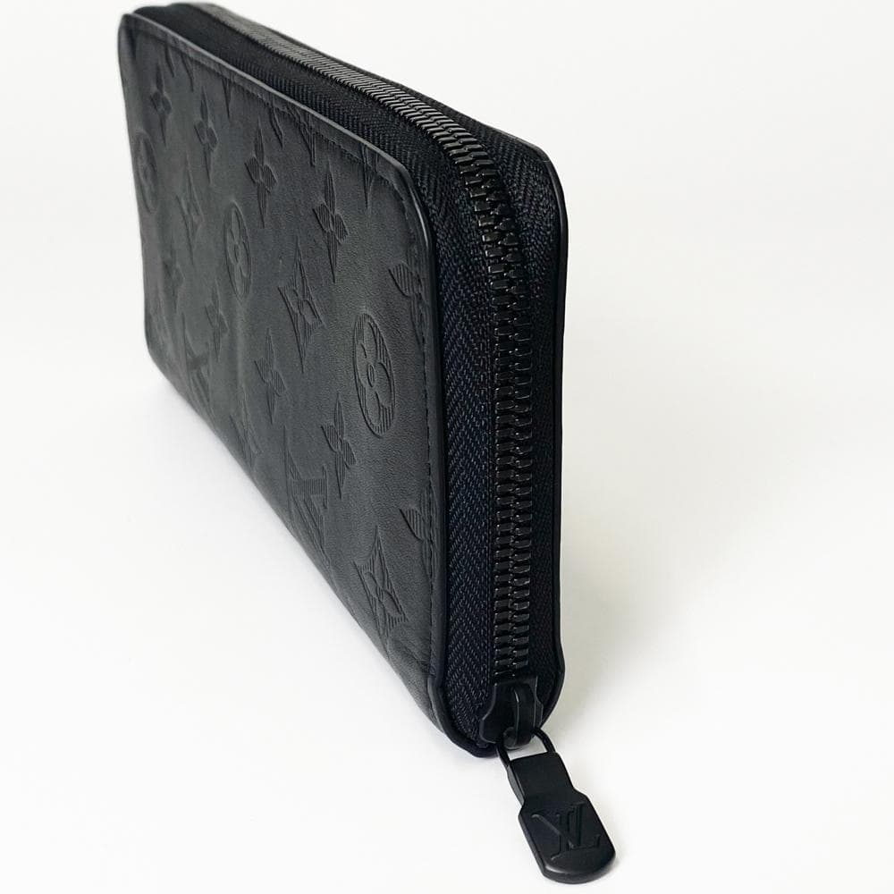 極美品 ルイヴィトン モノグラム シャドウ ジッピーウォレットヴェルティカル 黒