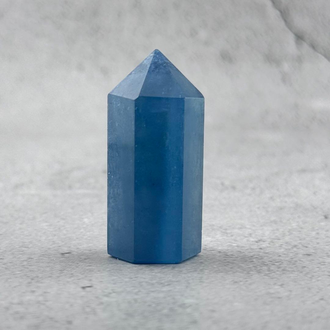 G-116アクアマリン六角ポイント　水色原石　天然石　パワーストーン