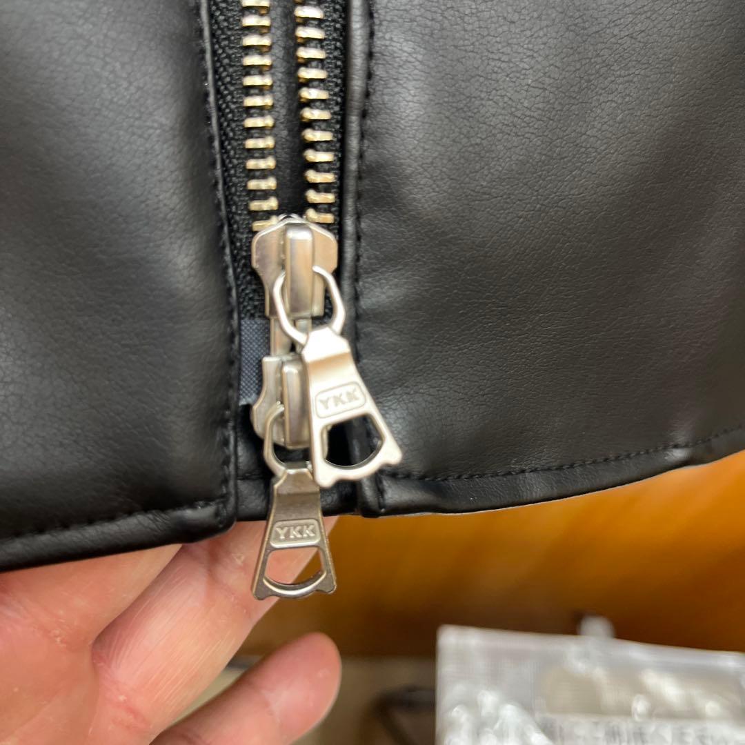 BEAMS ブラック レザージャケット Mサイズシングル ライダース 革 黒