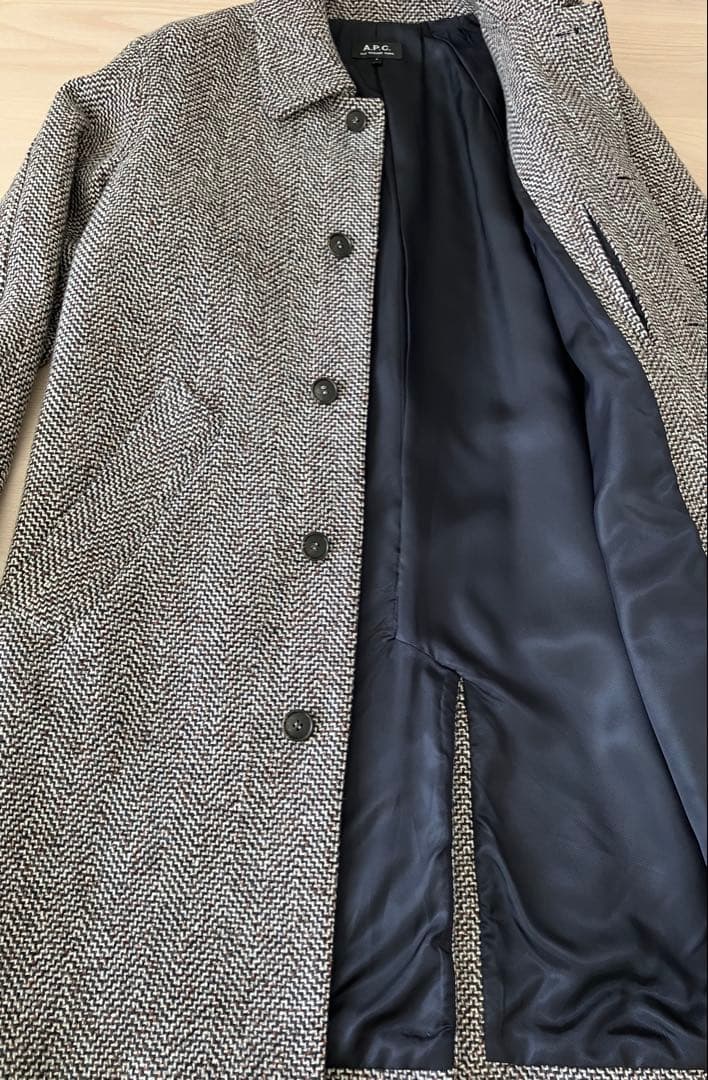 A.P.C. アーペーセー ツイードステンカラーコート(S)