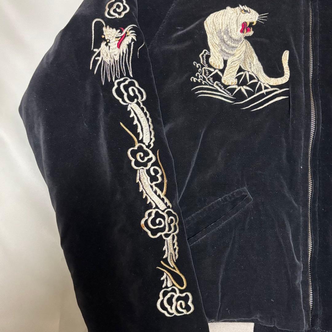 別珍スカジャン 虎×鷹