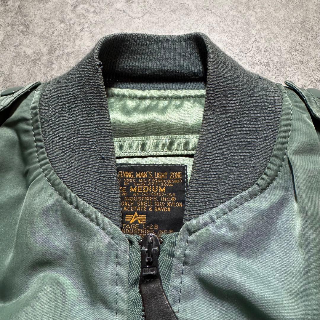 【50s 復刻】90s alpha フライトジャケット L-2B 黒タグ　USA