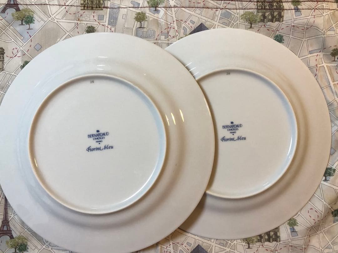 BERNARDAUDベルナルド フィオリニブルーデザート皿2枚
