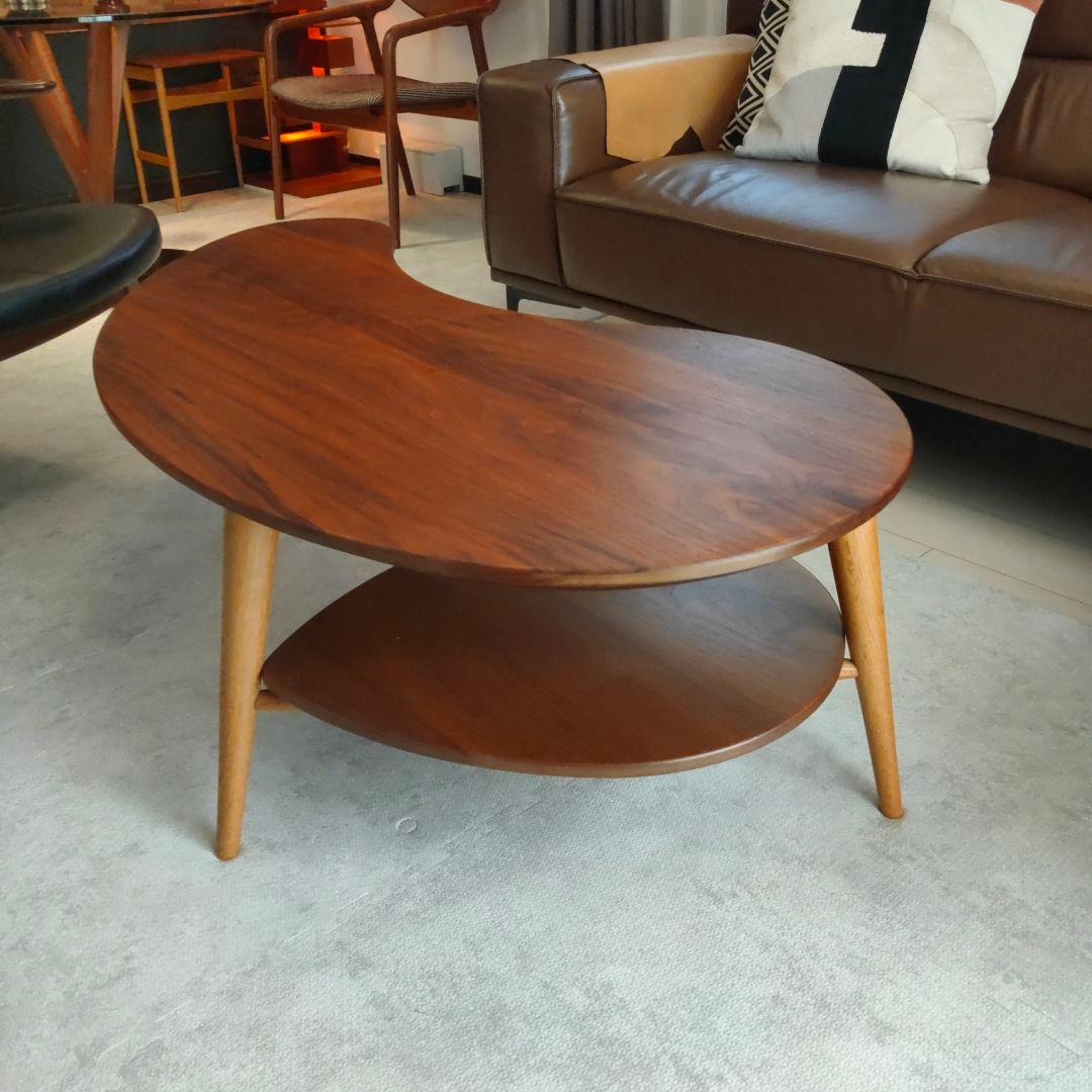 【オイル塗装】CIVILリビングテーブル(ウォールナット＋オーク)柏木工