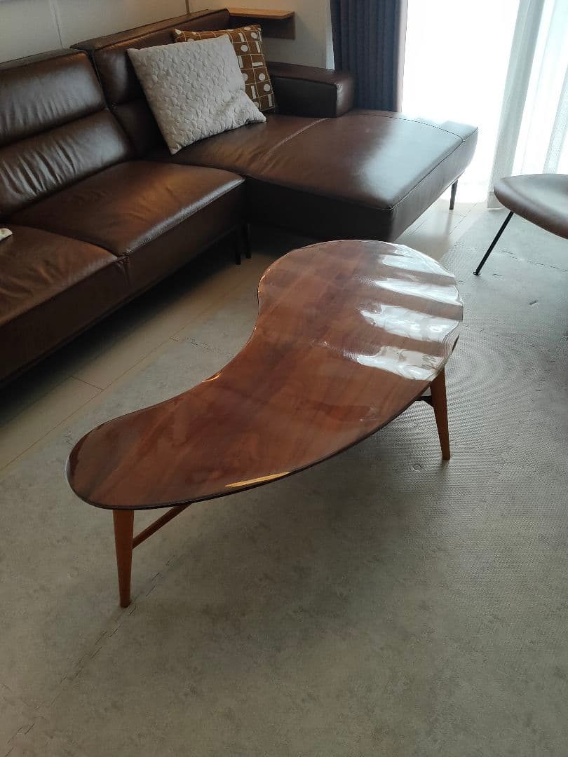 【オイル塗装】CIVILリビングテーブル(ウォールナット＋オーク)柏木工