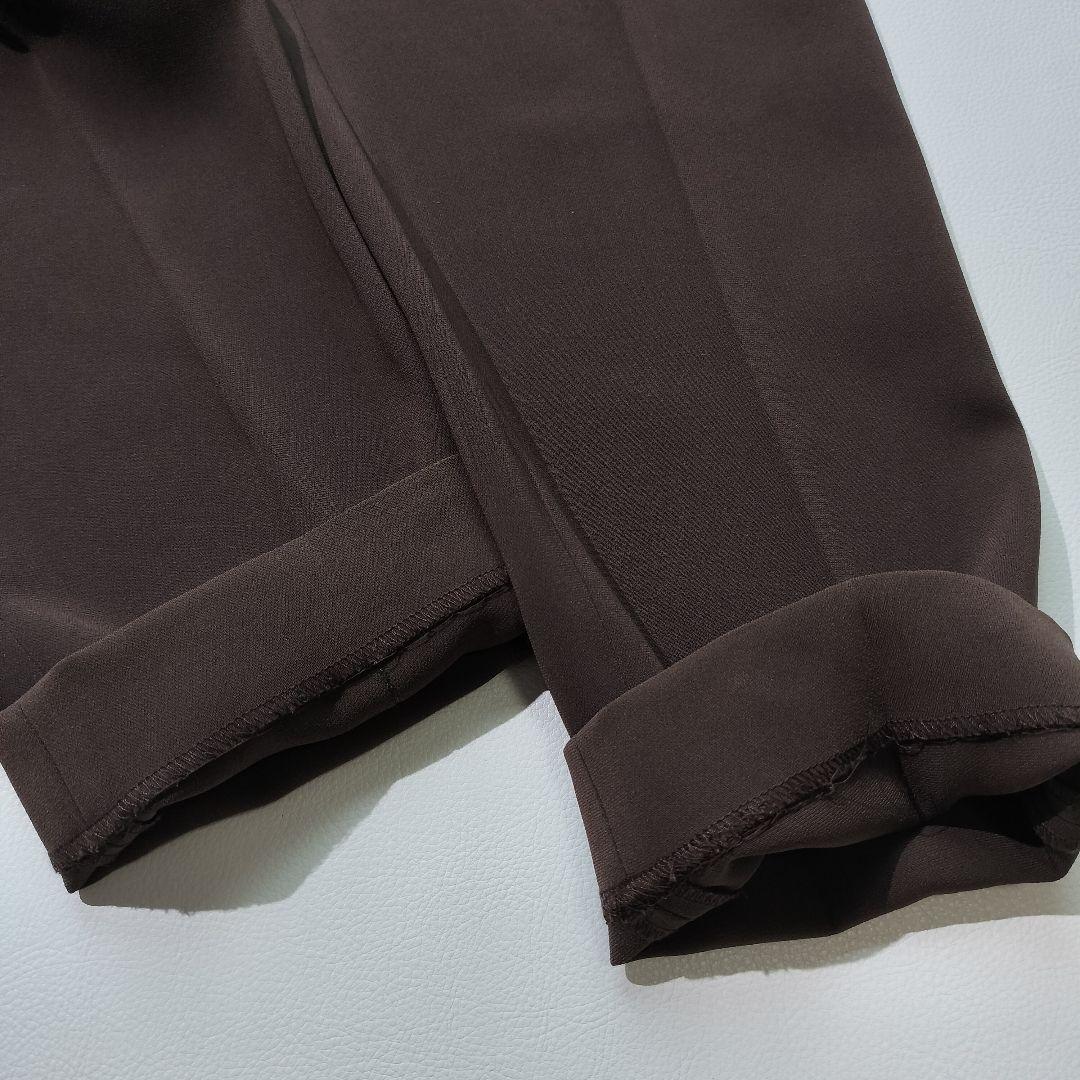 PLST プラステ トリアセブレンド セットアップ パンツスーツ ブラウン S