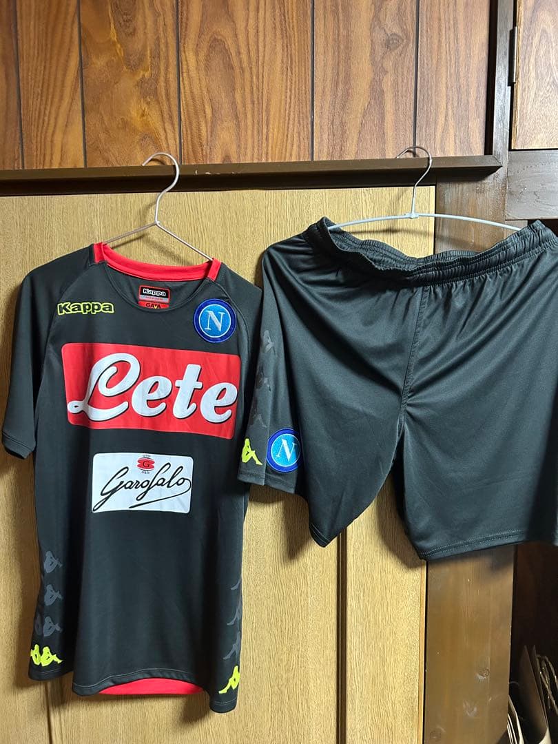 ナポリ Kappa サッカーウェア Mサイズ 黒