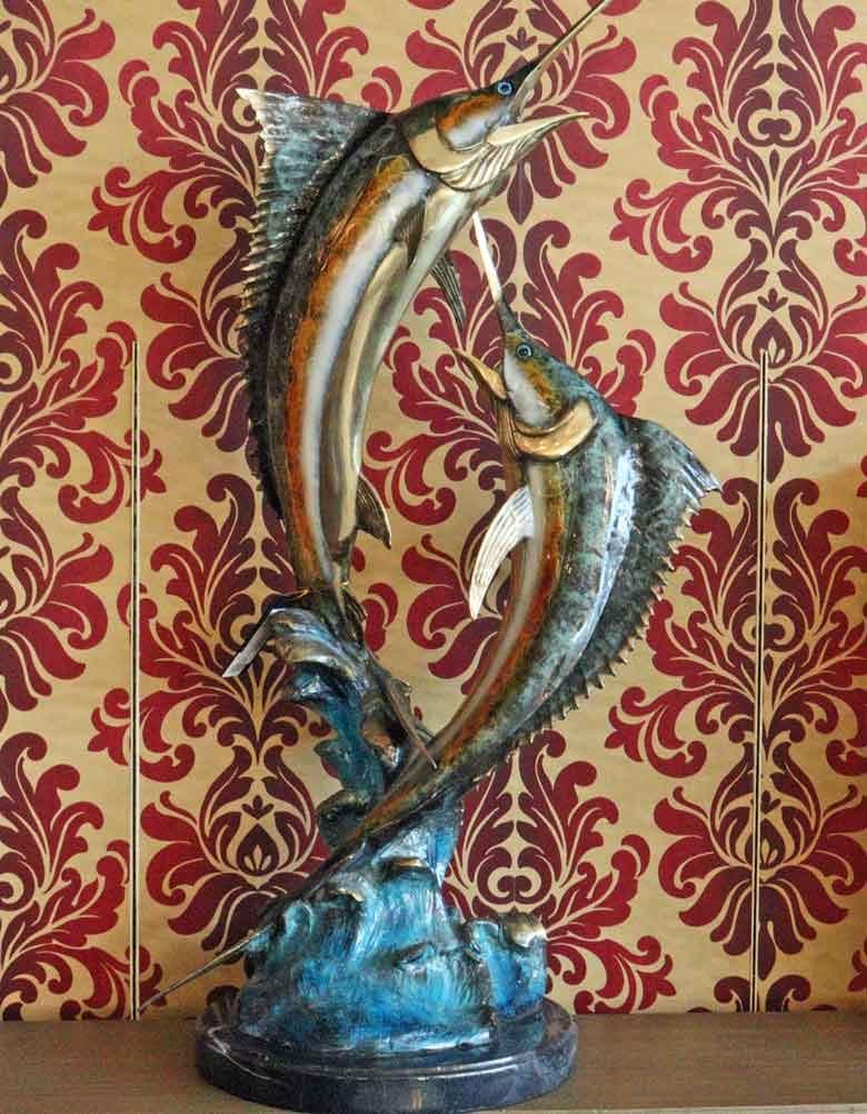 カジキ 置物 ソードフィッシュ ブロンズ アニマル オブジェ