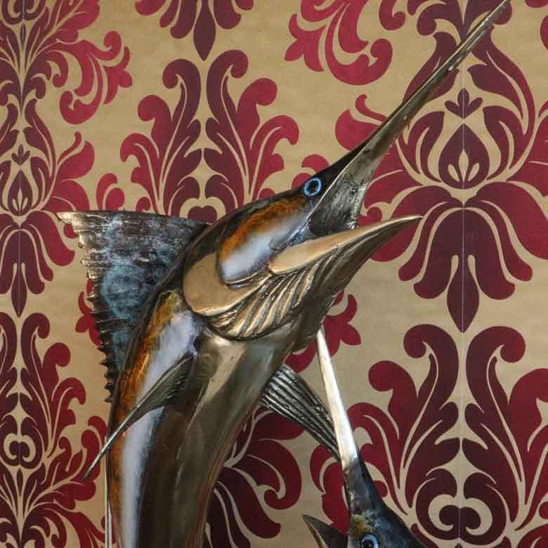 カジキ 置物 ソードフィッシュ ブロンズ アニマル オブジェ