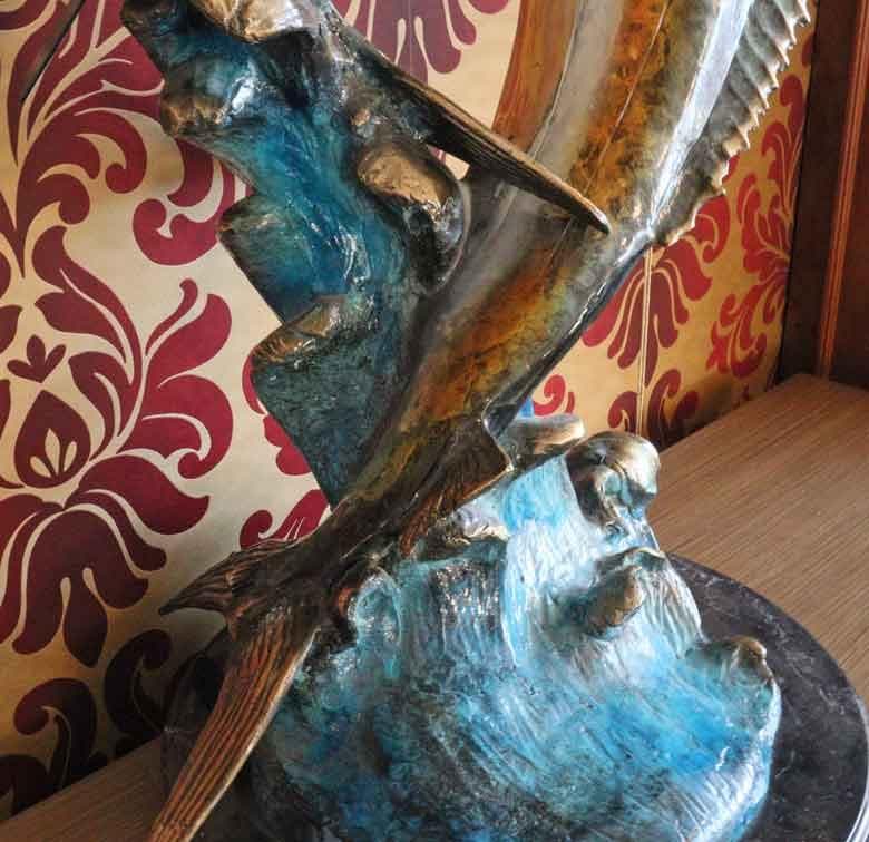 カジキ 置物 ソードフィッシュ ブロンズ アニマル オブジェ