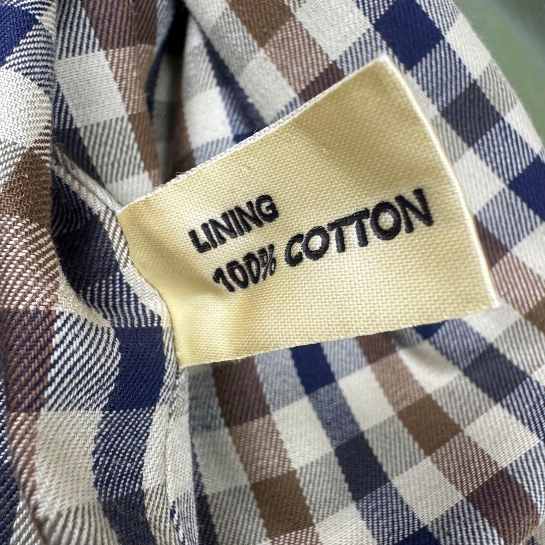 アクアスキュータム アクア5 トレンチコート ダブル ベルト 玉虫色 英国製