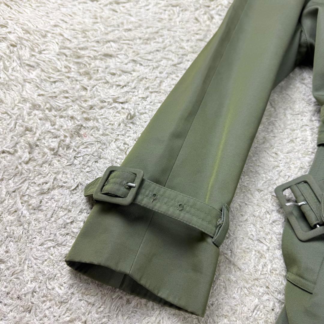 アクアスキュータム アクア5 トレンチコート ダブル ベルト 玉虫色 英国製