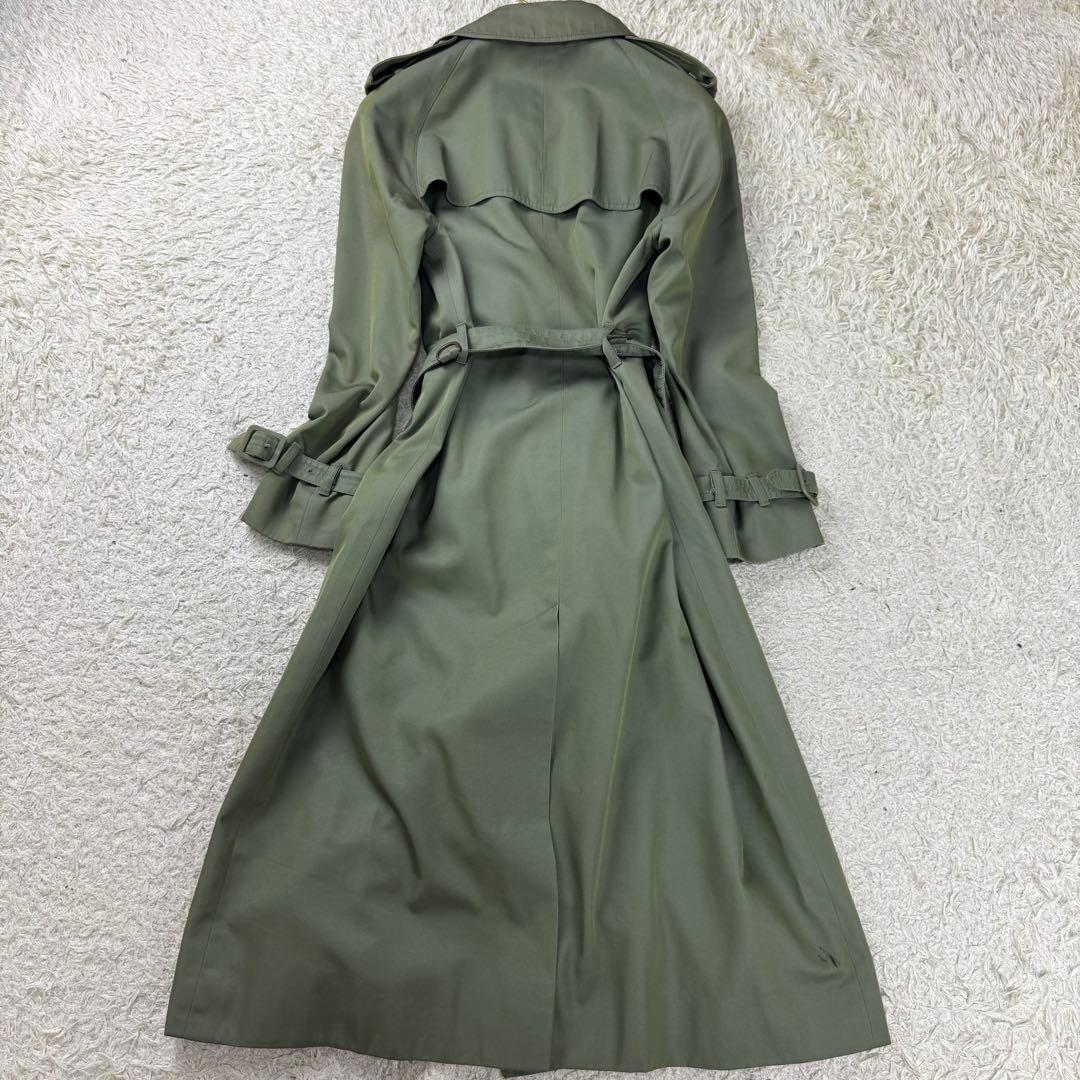 アクアスキュータム アクア5 トレンチコート ダブル ベルト 玉虫色 英国製