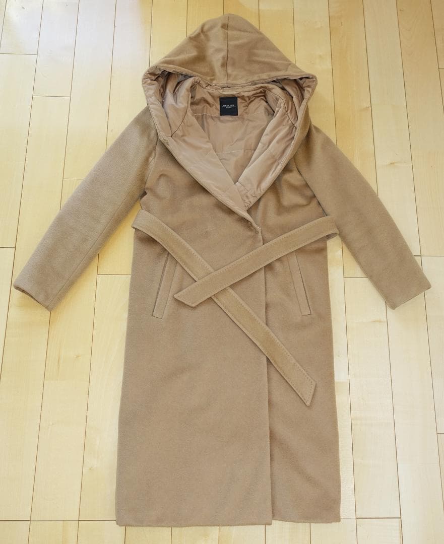 Weekend Max Mara キャメル フーデッドウールロングコート