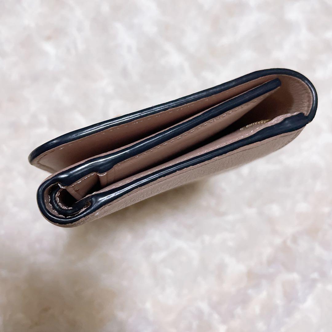 Chloeクロエ 三つ折り 財布 ピンク アルファベット レザー 財布 ブランド