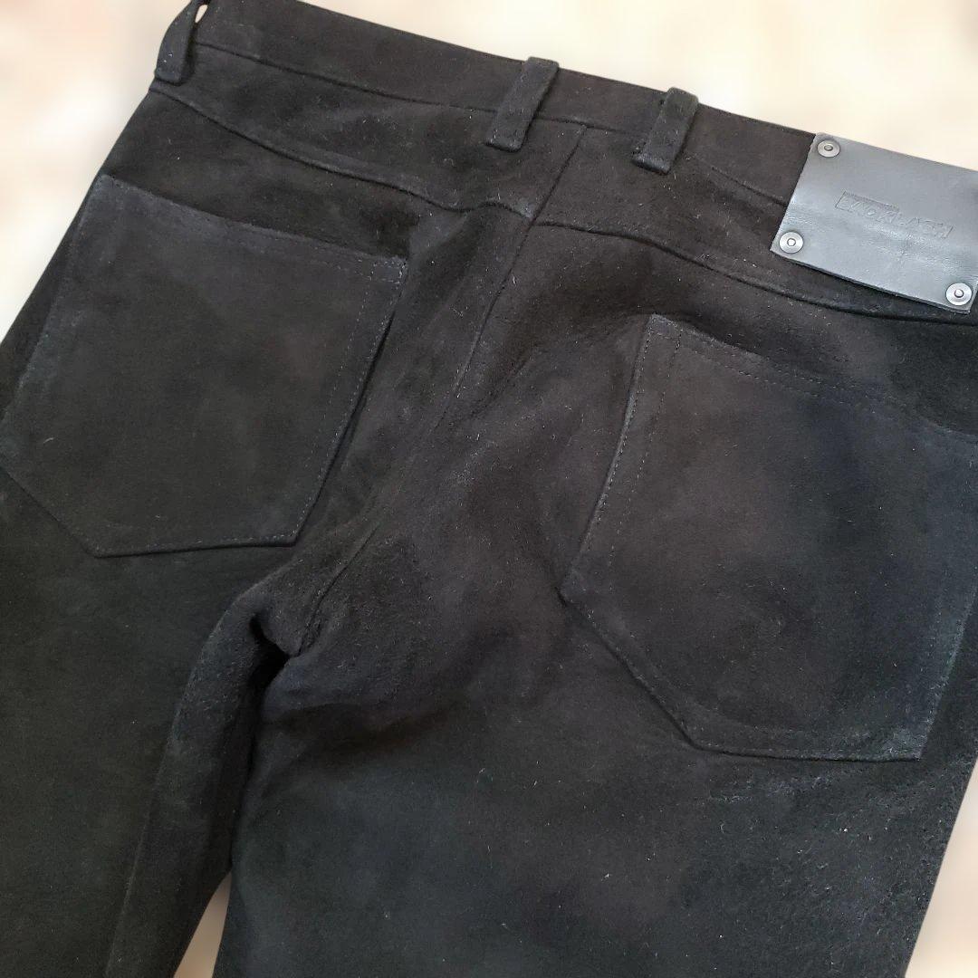 BACKLASH ディアスキン　試着のみ　 スエード　レザーパンツ　黒