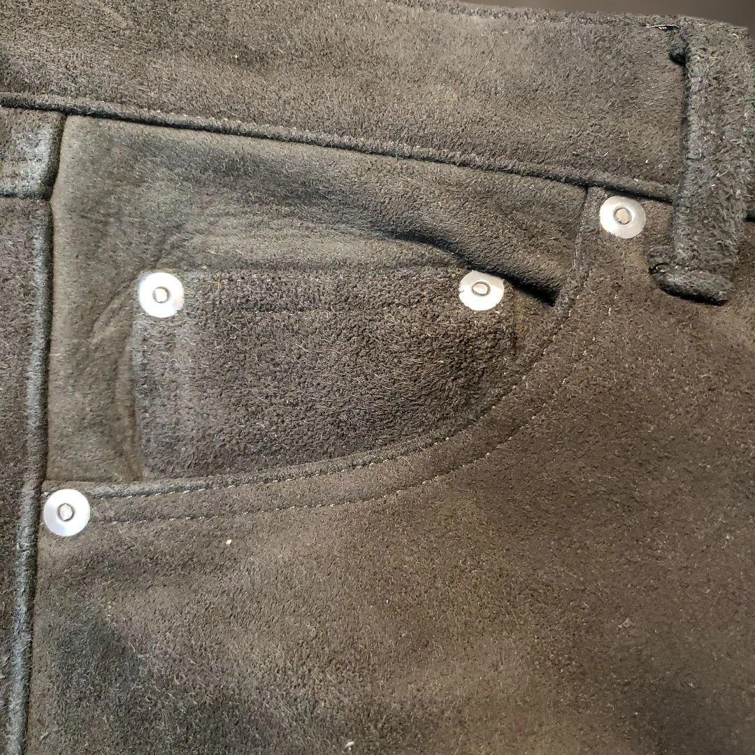 BACKLASH ディアスキン　試着のみ　 スエード　レザーパンツ　黒