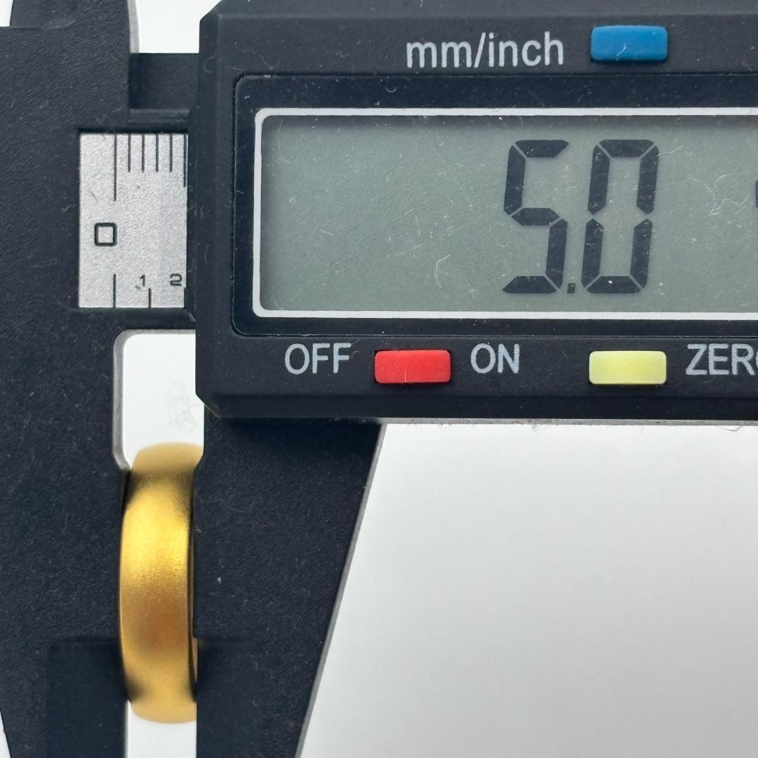 遺品整理 999 刻印あり金色の金属製リング 3.95g 幅5.0mm